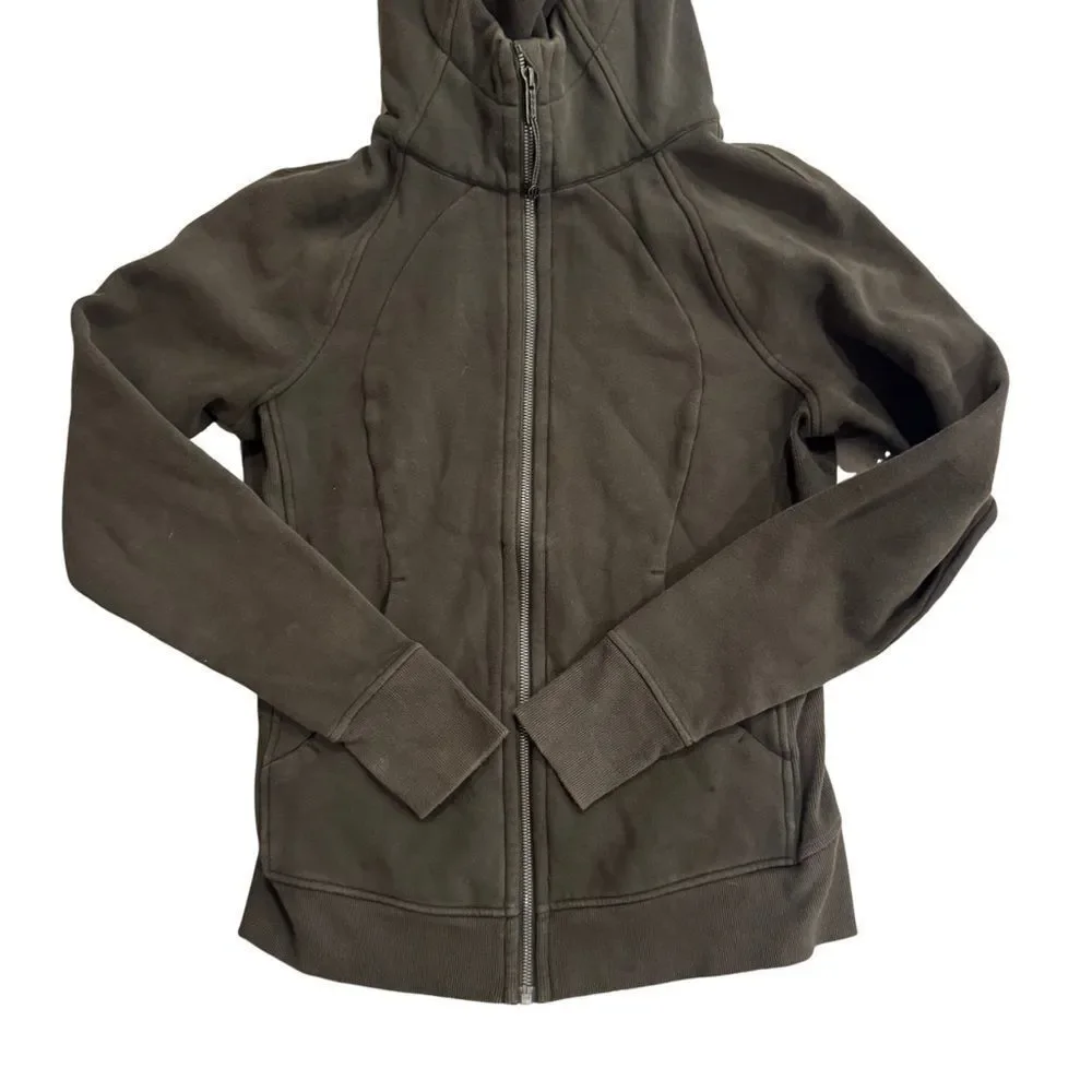 Women’s Olive Green Hoodie Jacket Lululemon size 8